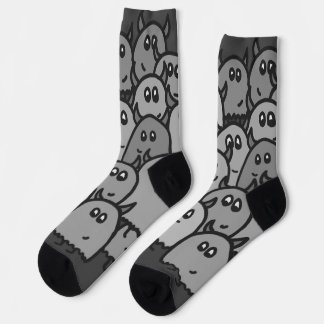 Chaussette Chaussettes de monstre gris