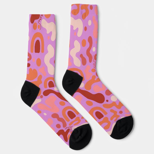 Chaussette Chaussettes de Motif Abstrait Super rétro (Droite)