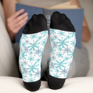 Chaussette Chaussettes de Motif rétro de la Marine turquoise