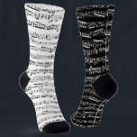 Chaussette Chaussettes de musique noir et blanc - Chaussettes<br><div class="desc">Chaussettes de musique - Unisex - Pour les hommes chaussettes de musique ou pour les femmes. Parfait comme cadeau de Noël,  cadeau d'anniversaire ou à toute autre occasion pour un fan de musique,  un musicien,  un professeur de musique,  un instrumentiste ou un membre du groupe.</div>