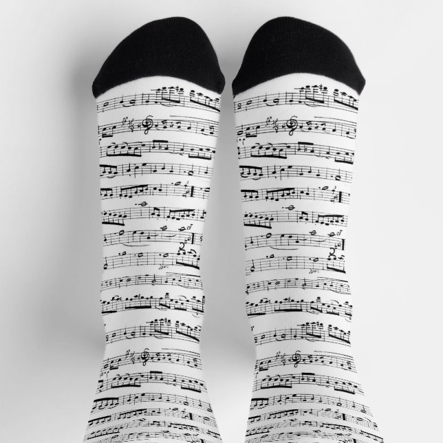 Chaussette Chaussettes de musique - Notes musicales Chaussett (Haut)