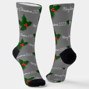 Chaussette Chaussettes de Noël avec le texte HAMbyWG