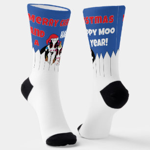 Chaussette Chaussettes de Noël Bonne année MOO !