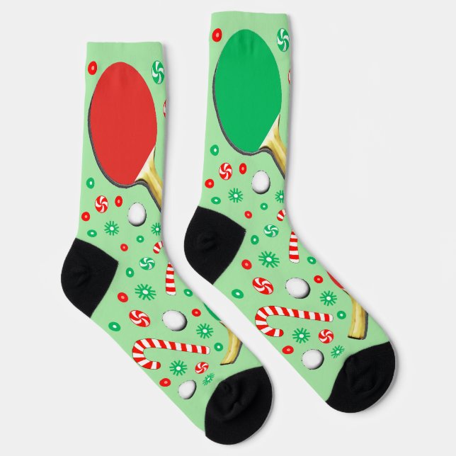 Chaussette Chaussettes de Noël de tennis de table Ping-Pong (Droite)