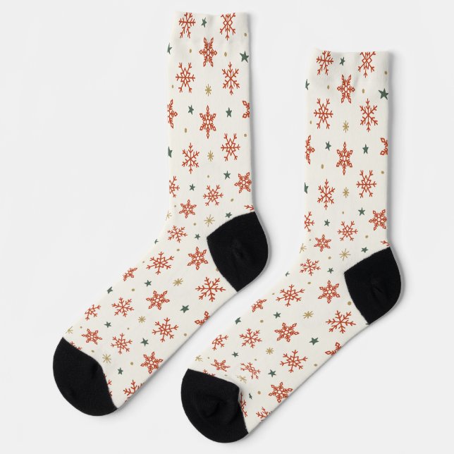 Chaussette Chaussettes de Noël flocon de neige (Gauche)