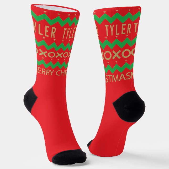 Chaussette Chaussettes de Noël motif chevron (Angulaire)