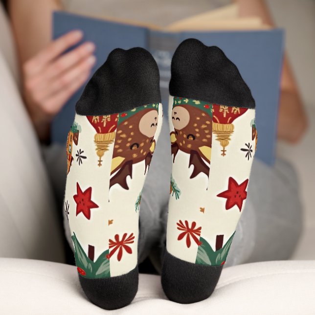 Chaussette Chaussettes de Noël Père Noël Cross (Fond)