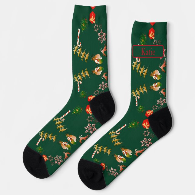 Chaussette Chaussettes de Noël "Père Noël des Chaussettes d'é (Gauche)