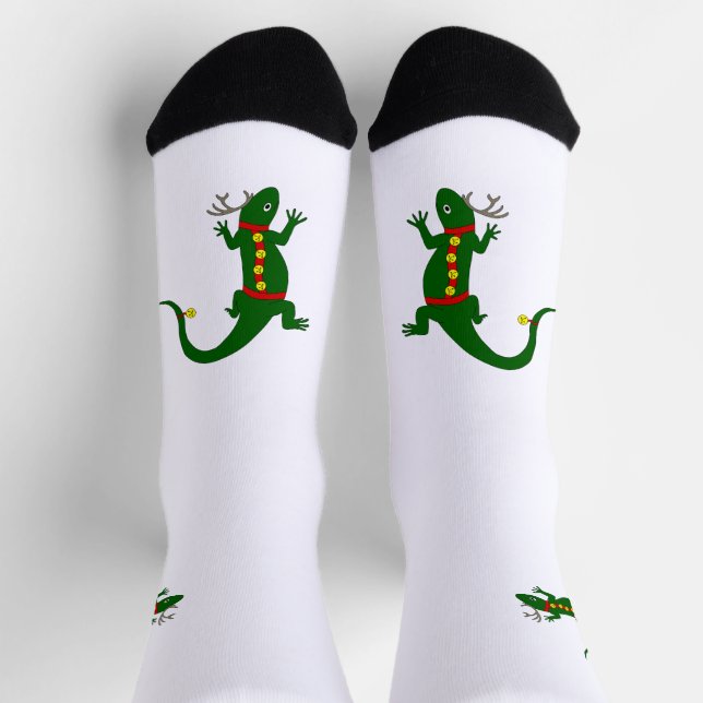 Chaussette Chaussettes de Noël pour équipage de lézards (Haut)