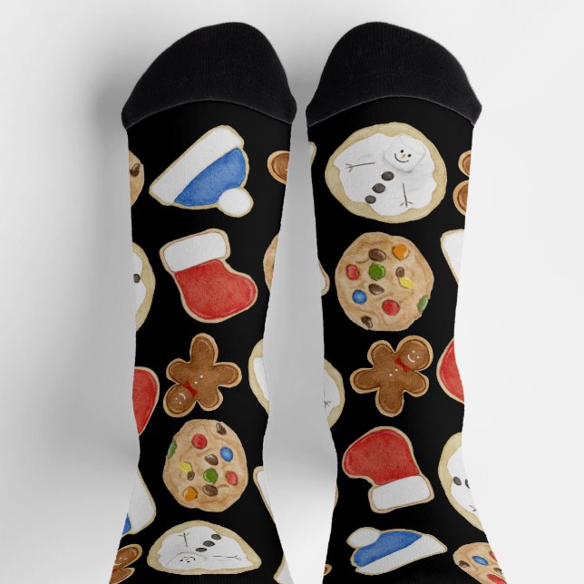 Chaussette Chaussettes de Noël pour l'équipe des biscuits de  (Haut)