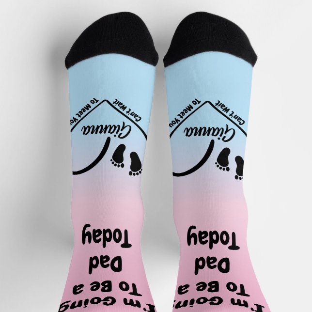Chaussette Chaussettes de nom de bébé personnalisées Cadeau p (Haut)