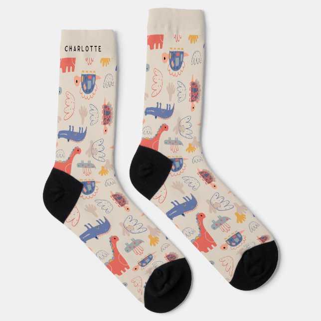 Chaussette Chaussettes de nom personnalisées (Droite)