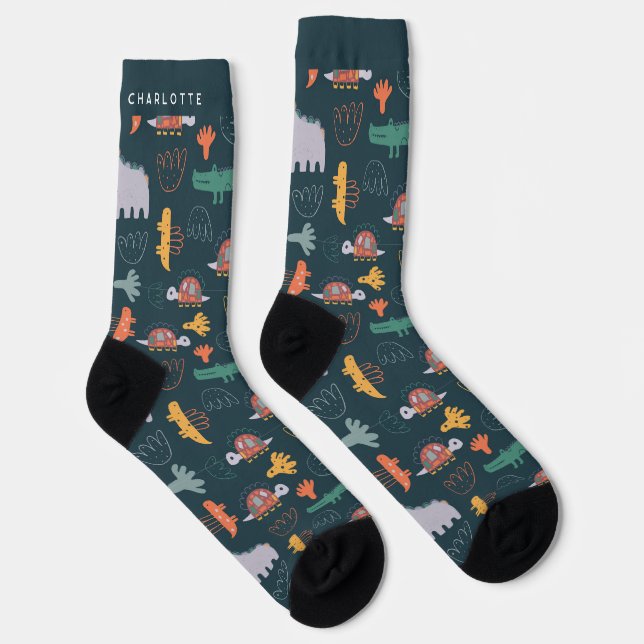 Chaussette Chaussettes de nom personnalisées (Droite)