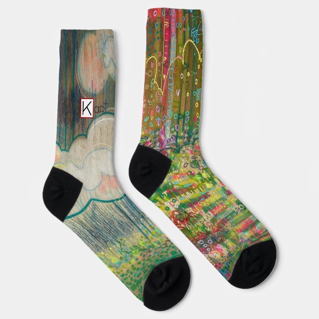 Chaussette chaussettes de paysage colorées (Droite)