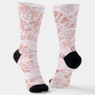 Chaussette Chaussettes de pêche en dentelle blanche Faux