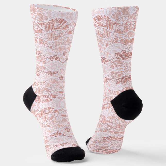 Chaussette Chaussettes de pêche en dentelle blanche Faux (Angulaire)