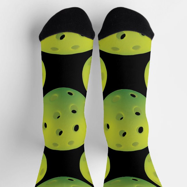 Chaussette Chaussettes de pickball vert citron (Haut)