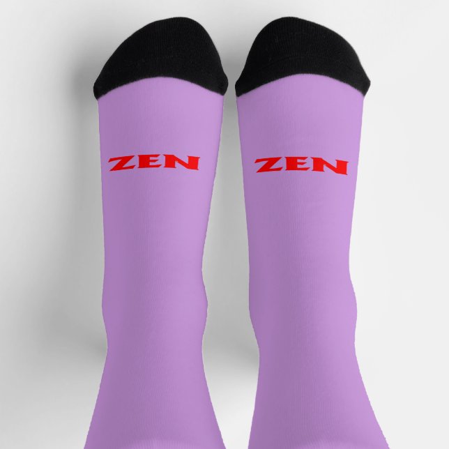 Chaussette Chaussettes de qualité intérieure lilas rouge Zen (Haut)
