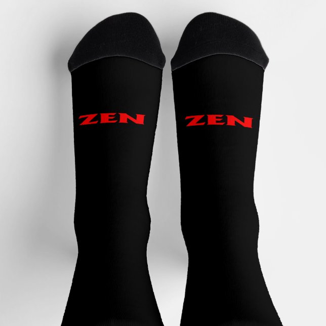 Chaussette Chaussettes de qualité intérieure rouge zen (Haut)