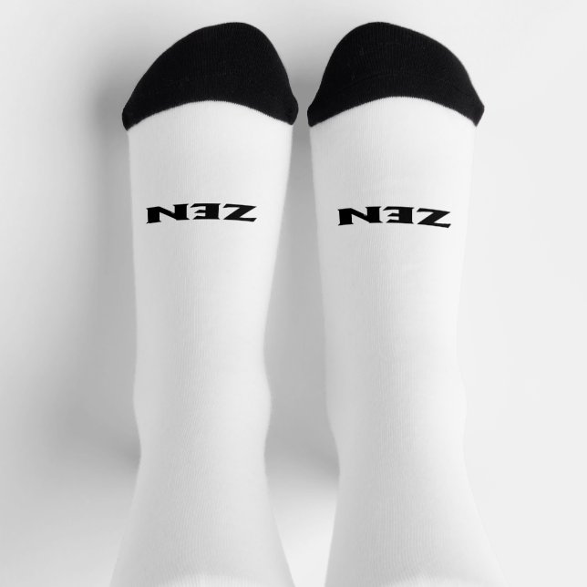 Chaussette Chaussettes de qualité supérieure en noir blanc (Haut)