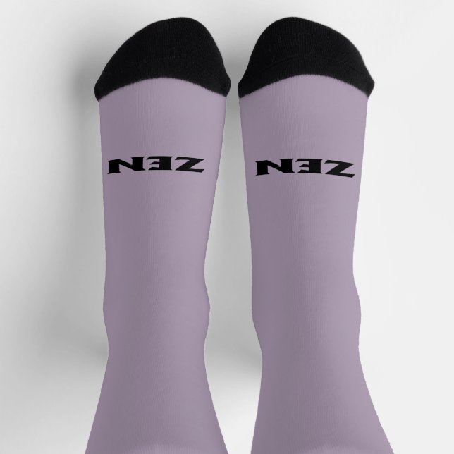 Chaussette Chaussettes de qualité supérieure en noir gris zen (Haut)