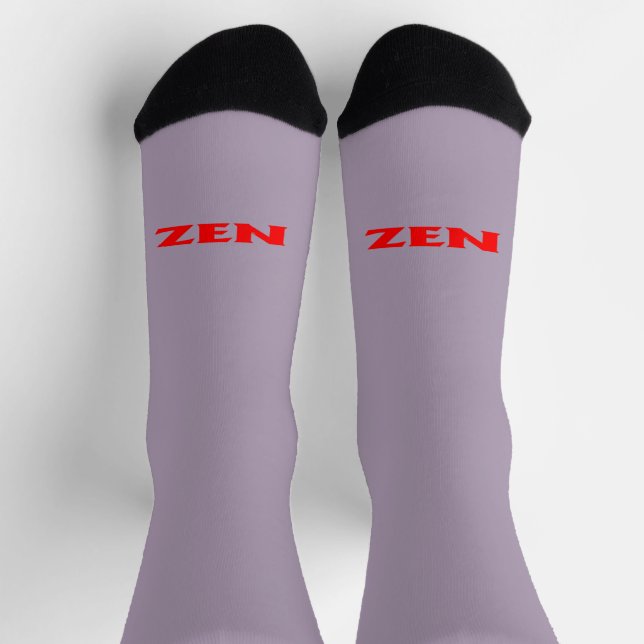 Chaussette Chaussettes de qualité supérieure Zen rouge gris v (Haut)