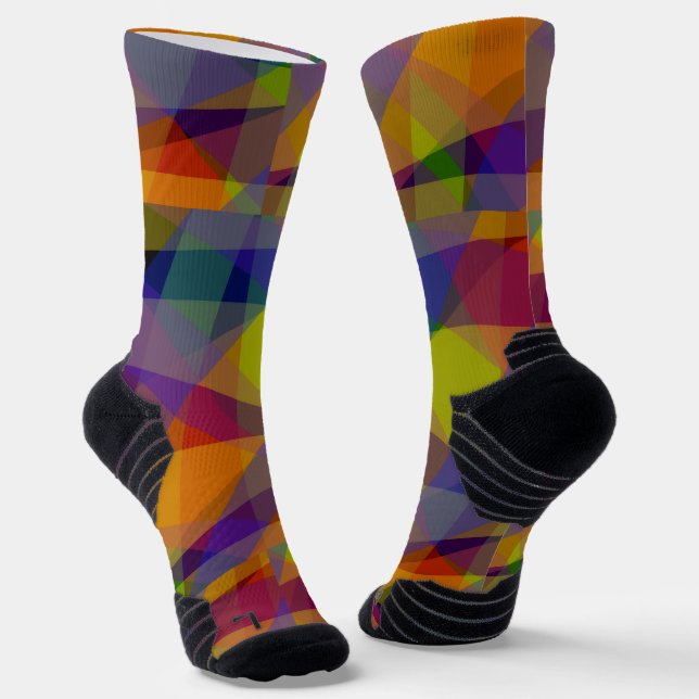 Chaussette Chaussettes de sport - Géométrique foncé (Angulaire)