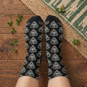 Chaussette Chaussettes de sport noires avec nœud celtique Cla