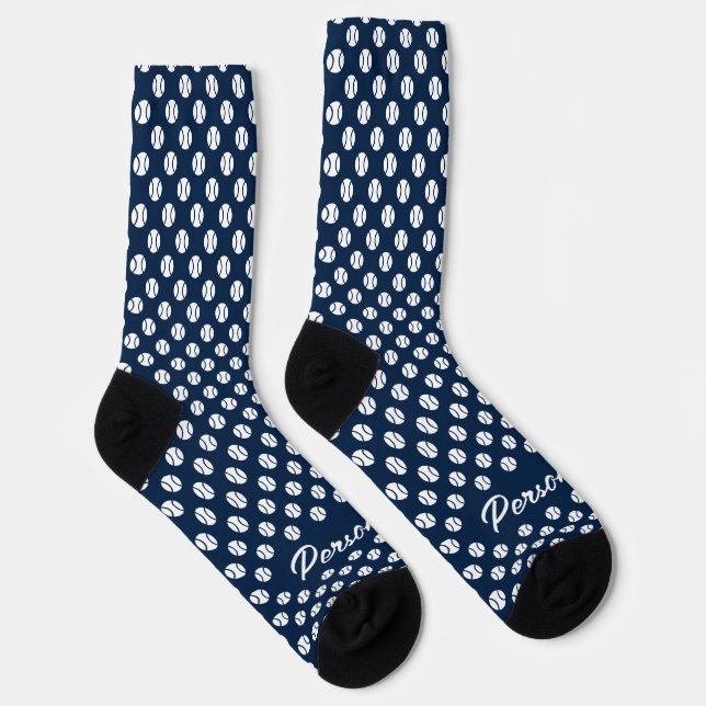 Chaussette Chaussettes de sport personnalisées avec imprimé b (Droite)