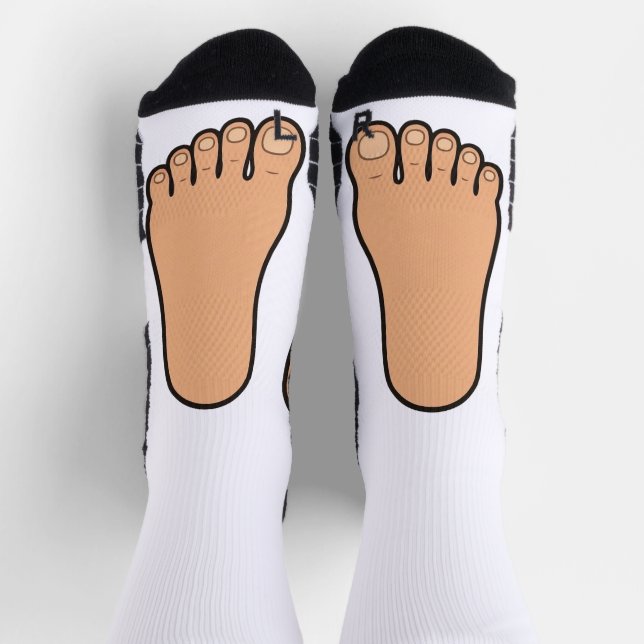 Chaussette Chaussettes de style cartoon pied gauche pied droi (Haut)