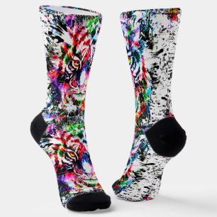 Chaussette Chaussettes de tigre   Chaussettes colorées à tête