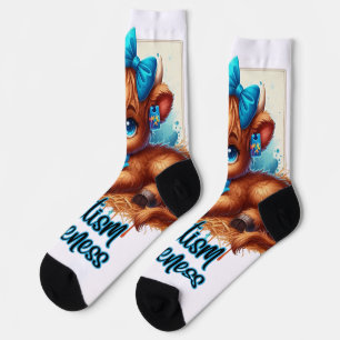 Chaussette Chaussettes de vache de sensibilisation sur l'auti