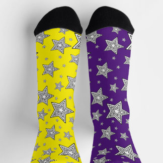 Chaussette Chaussettes Dépareillées Avec Des Étoiles