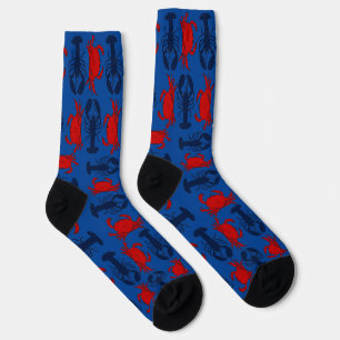 Chaussette Chaussettes d'équipage à motifs de homard et de cr