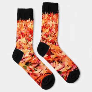 Chaussette Chaussettes d'équipage aux feuilles d'érable