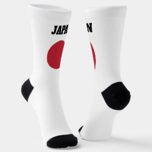 Chaussette chaussettes d'équipage avec drapeau du JAPON