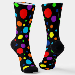 Chaussette Chaussettes d'équipage Black Rainbow Spots