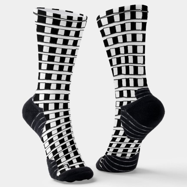 Chaussette Chaussettes d'équipage Carré noir et blanc (Angulaire)