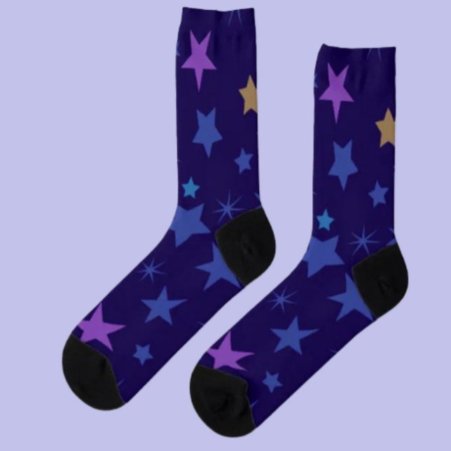 Chaussette Chaussettes d'équipage Céleste Whispers - Étoiles  (Créateur téléchargé)