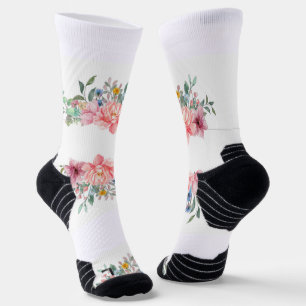 Chaussette Chaussettes d'équipage colorées Floral