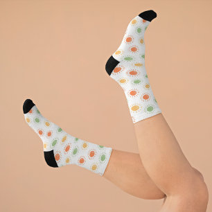 Chaussette Chaussettes d'équipage colorées Sun Happy Doodle F