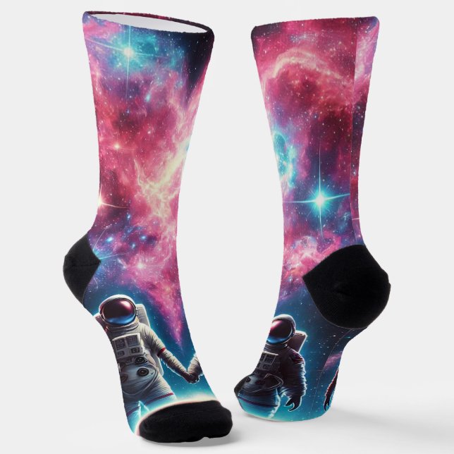 Chaussette Chaussettes d'équipage d'astronautes de Galaxie (Angulaire)