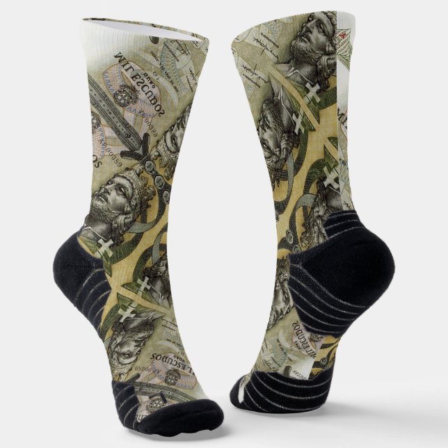 Chaussette Chaussettes d'équipage de conception portugaise (Angulaire)