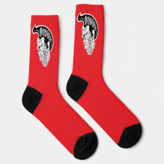 Chaussette Chaussettes d'équipage de crâne psycho