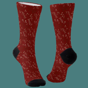 Chaussette Chaussettes d'équipage de gribouillis de Bourgogne