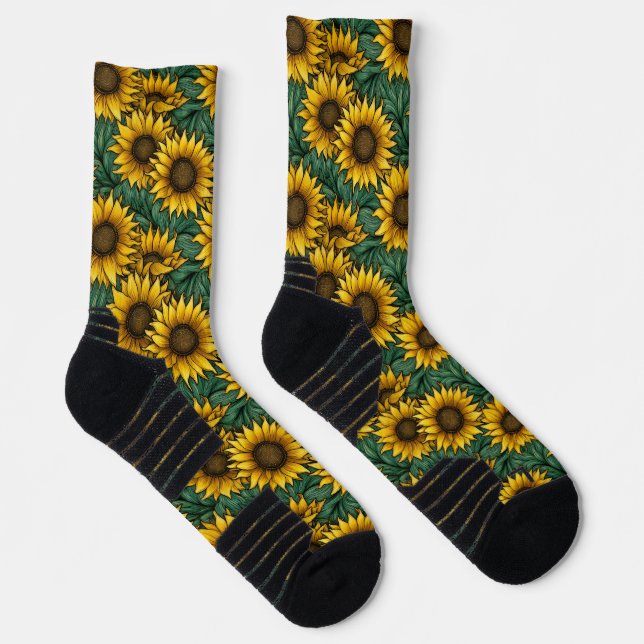 Chaussette Chaussettes d'équipage de l'équipe de tournesol Mo (Droite)