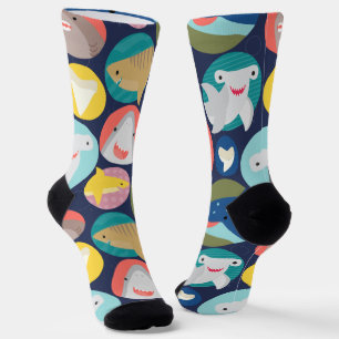 Chaussette Chaussettes d'équipage de mignonnes espèces de req