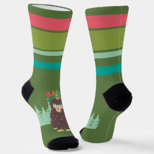 Chaussette Chaussettes d'équipage de Noël Bigfoot Sasquatch