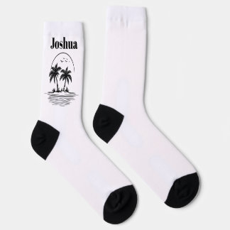 Chaussette Chaussettes d'équipage de plage de palmier