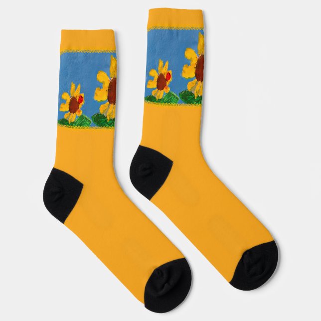 Chaussette Chaussettes d'équipage de tournesol (Droite)
